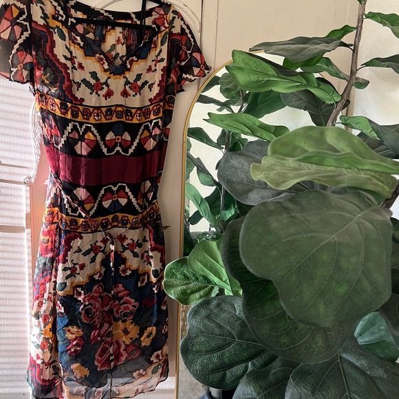 ✨HP✨ Anthro | Mosaic Vintage Floral Midi Dress - Picture 10 of 12